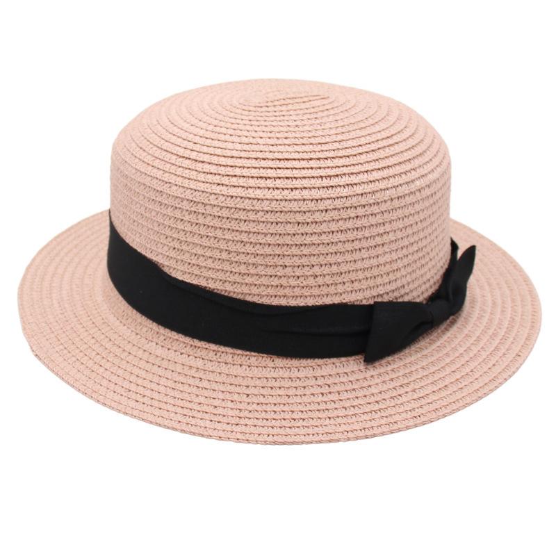 Sweet Straw Hat Cloth With Sun Hat Fairy Wind Bucket Hat Flat Top Cool Hat Panama Hat Cute