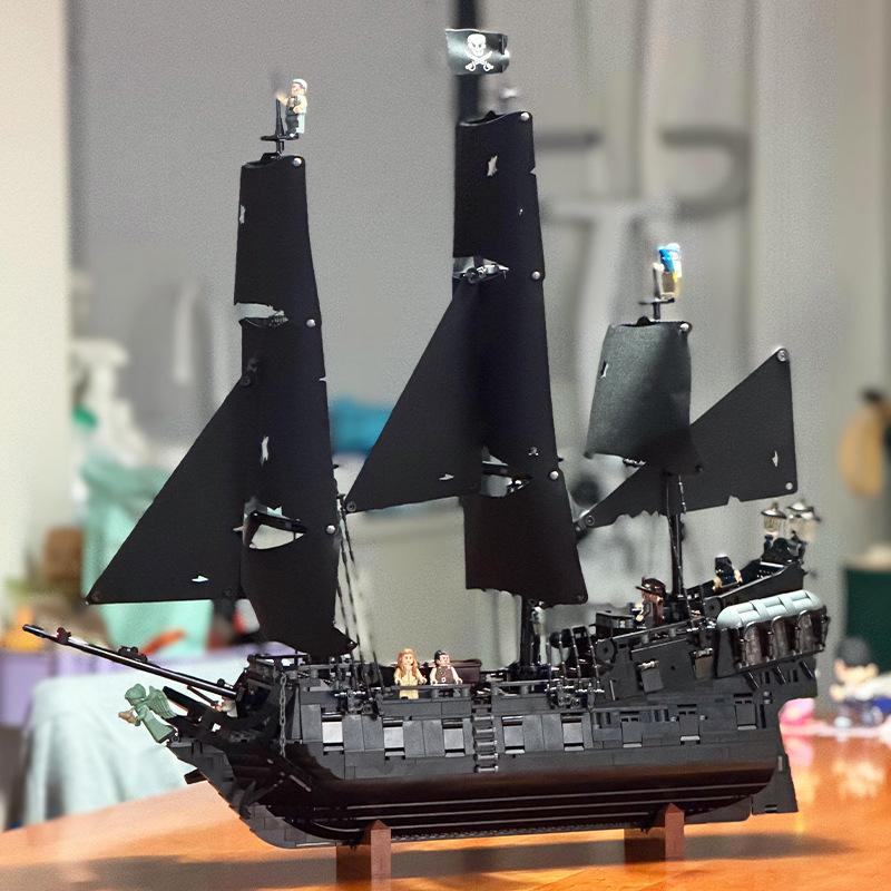 Pirates of the Caribbean Black Pearl 10365 Model Bouwstenen Speelgoed, Kapitein Jack Sparrow Schip Collectie voor Jongens Volwassenen Cadeau