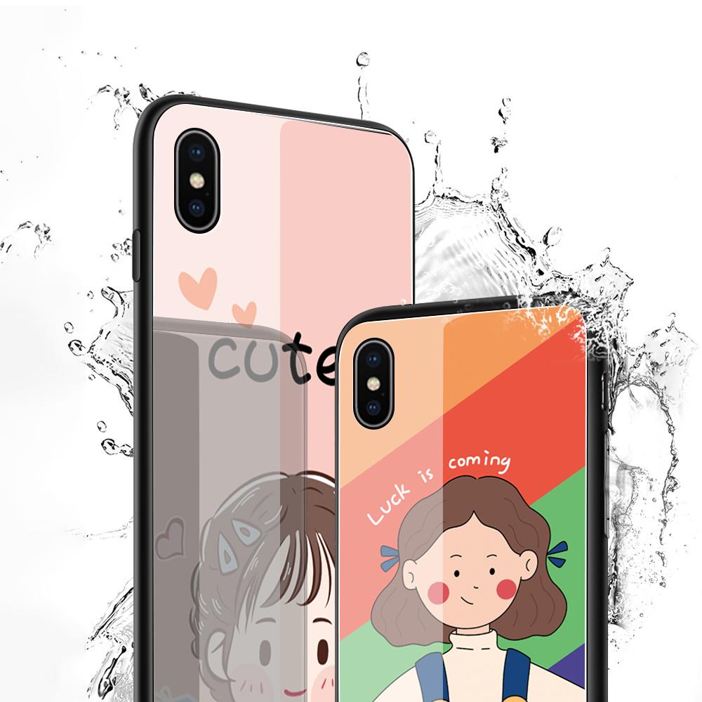 Tempered Glass Phone Case For Samsung A12 A16 A32 A53 S20FE S23 S25 Honor20 X6A 90Lite 9X Huawei Y9Prime2019 P30Lite Soft Edge Shockproof Smooth Shell