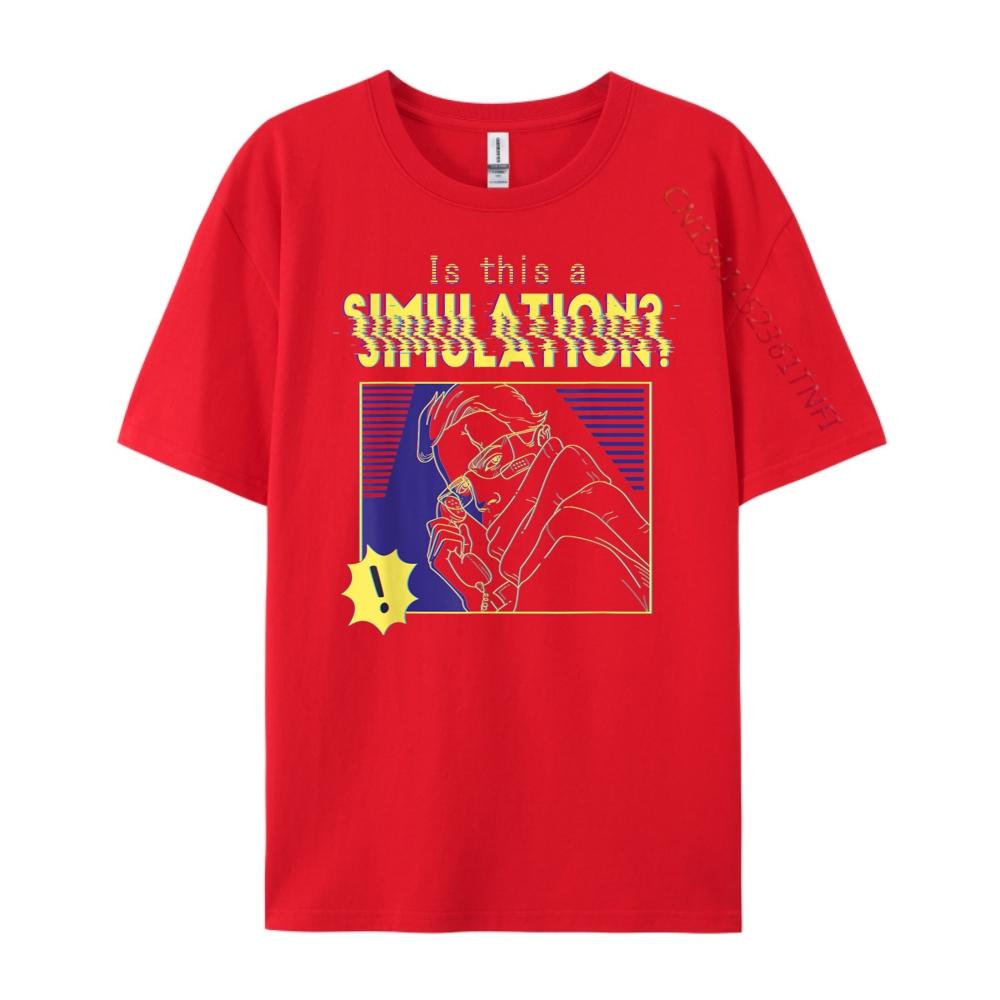 Киберсимуляция Технология Компьютерная Реальность Черные Графические Футболки Футболка Мужские С Новым Годом Повседневные S