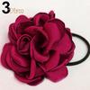 Tenfyer Hair Band Rope Camellia Flower Ponytail Holder Scrunchie Hairband Accessory