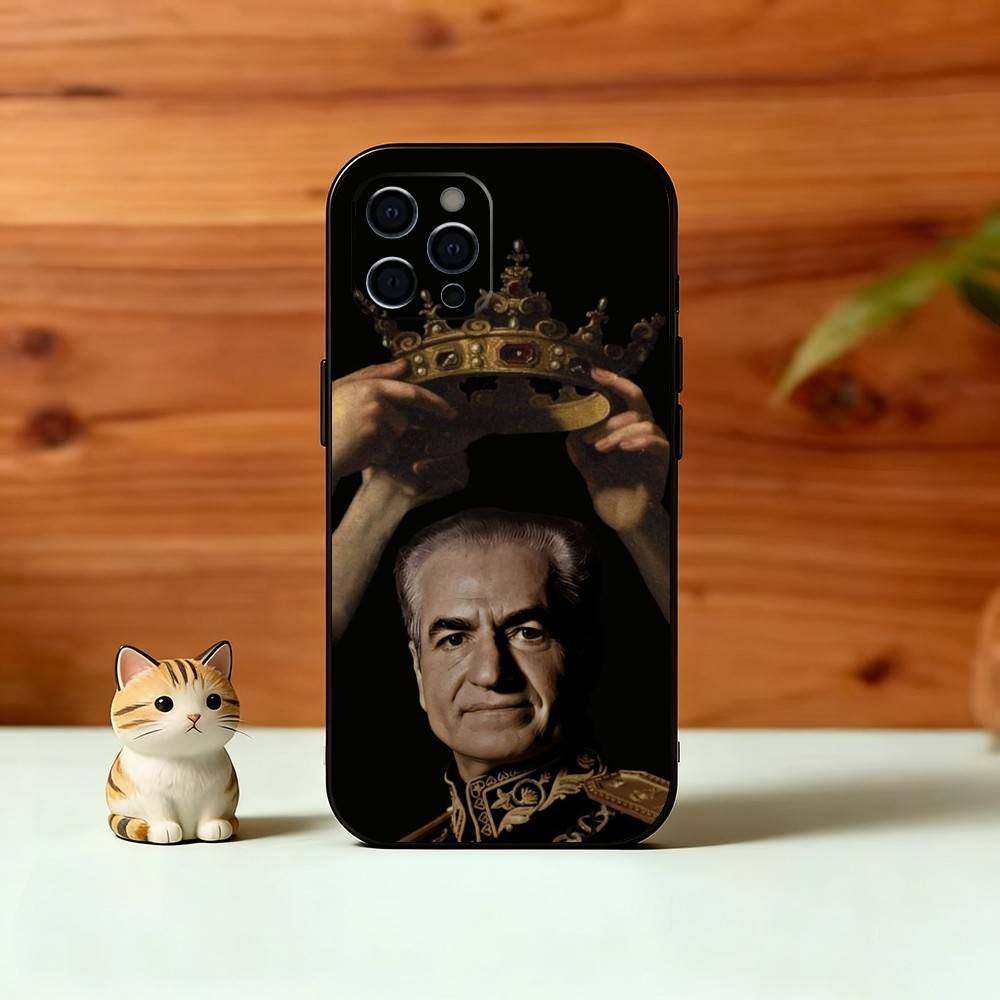 King M-Mohammad Reza Shah Pahlavi Phone Case For iPhone 17,16,15,14,13,12,11 Plus,Pro Max,XS,Soft Silicone Black Cover