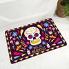 Cartoon Mexico Day of The Dead Entrance Doormat Home Decor Sugar Skulls Kitchen Hallway Rugs Bathroom Non-slip Floor Mat