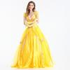 Halloween Princess Dress Yellow Fairy Dress European Retro Court Dress Fairy Tale Themed Costume, Bell Princess Dress