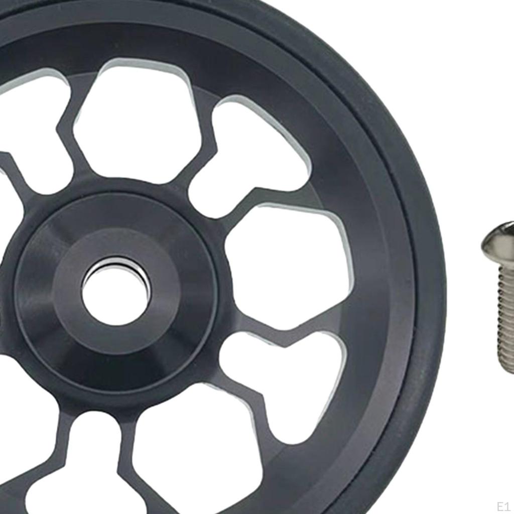 Easy Wheel for Folding Bike Aluminum Alloy Easywheel Replacement Part Ultralight Durable Stable 61mm