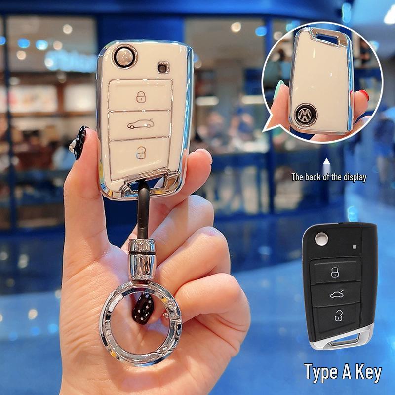 Volkswagen Key Covers Fit: Magotan, Passat, Sagitar, Polo, Bora, Tharu, Tayron, Lavida, Tiguan, T-Roc