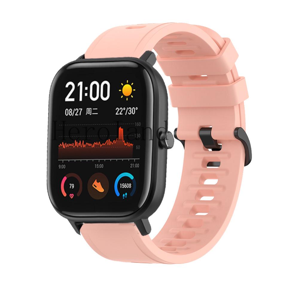 20MM Silicone Watch Strap For Xiaomi Amazfit Bip U S lite Pop Smart Band Bracelet WirstStrap For Amazfit GTS 2 2e Mini Belt hot