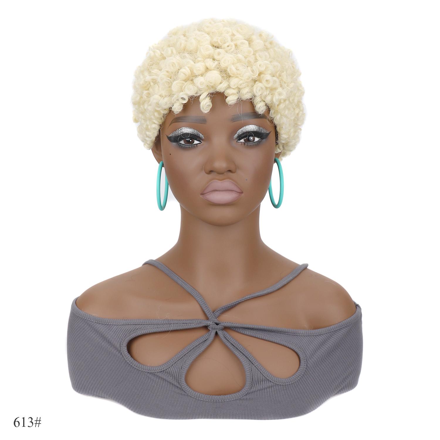 

Short Hair Afro Curly Wigs for Women Black Hairstyle High-Quality Wig for African American Ladies Synthetic Wig Daily Use