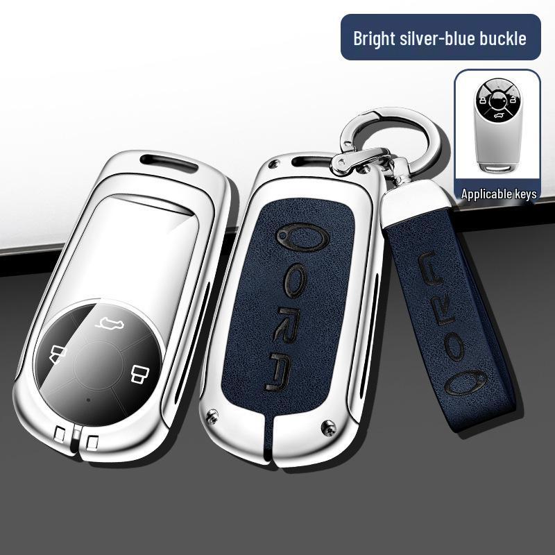 Genuine Leather Key Fob Holder for Great Wall ORA: Good Cat, Ballet Cat & Lightning Cat - Women's Premium Design