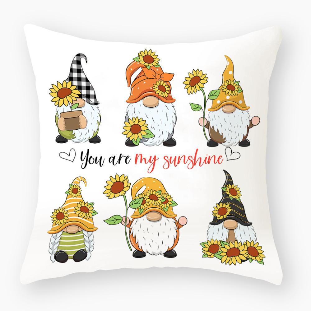 Printed Pillowcase Home Sofa Decorative Cushion Cover Creative Printed Waist Pillowcase