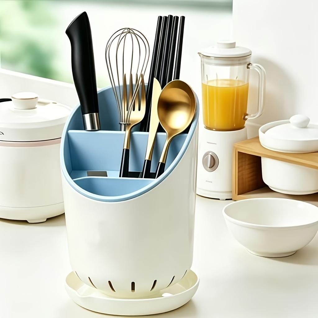 Drainable Chopstick Storage Tube 1Pc Kitchen Tableware Holder Rack Household Countertop Cutlery Drain Box Organizer