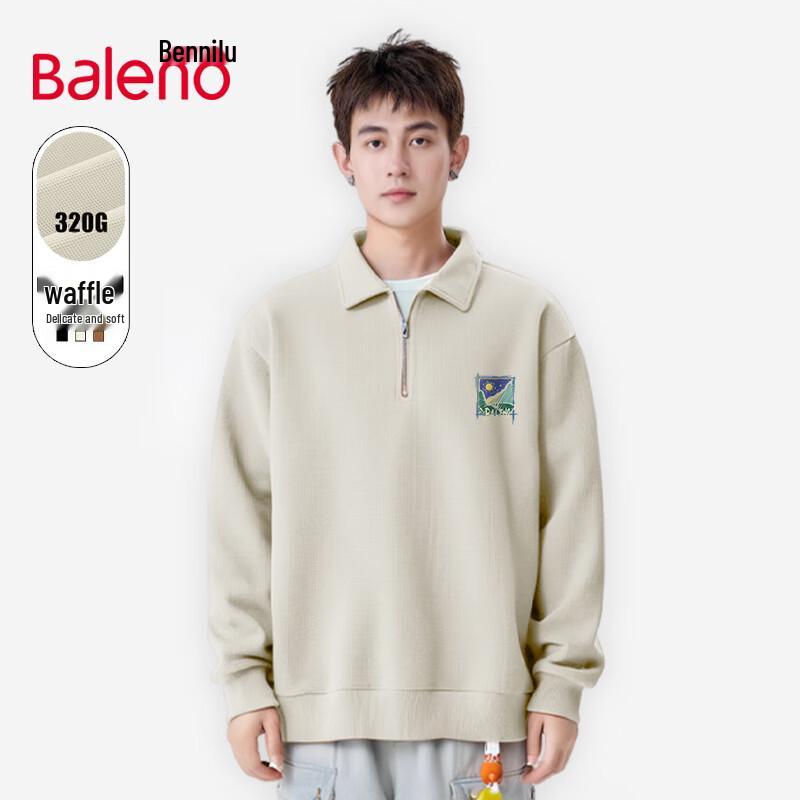 

Baleno Men s Waffle Knit Half-Zip Polo Sweatshirt 3XL