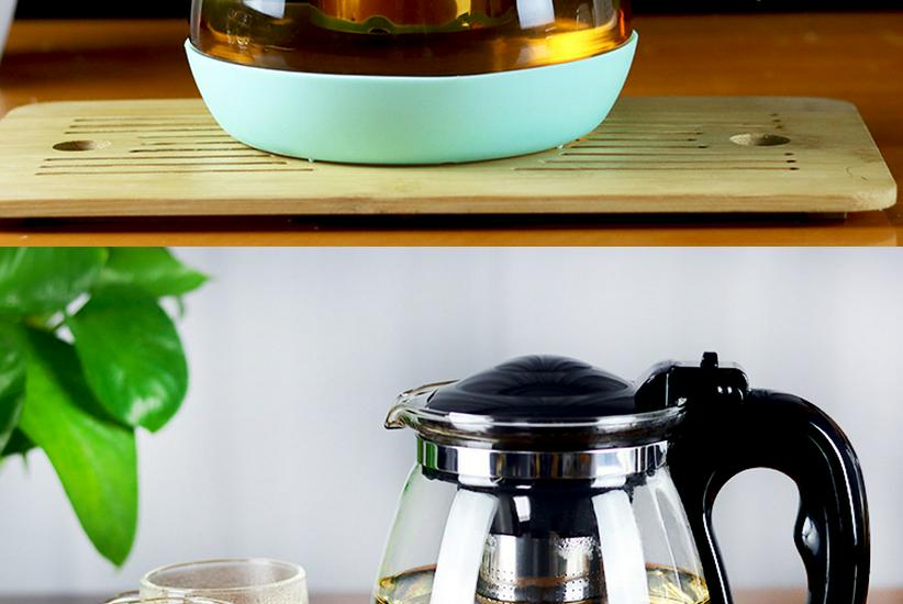 Large Heat-Resistant Glass Teapot with Filter for Flower Tea