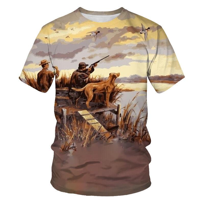 Graffiti Painting 3D Digital Print Men's Round Neck T-Shirt V-neck Short Sleeve Loose Fit Casual Wear Winter 2026