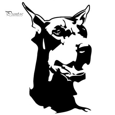 Puntos Motosiklet Doberman Köpek Hayvan Araba Styling Etiketler Araç Gövde Çıkartmaları Dekor