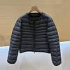 Autumn and winter new down light and thin short down jacket women's light and warm loose and thin round neck jacket