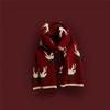 Christmas Knitted Scarf Women's Autumn and Winter New Korean Version Double-sided Thickened Versatile Cute Snowflake Student Gift Tide
