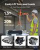 Manual Lever Chain Hoist, 1-1/2T 1500KG Capacity Heavy Duty Come Along, 6M Lift G80 Alloy Steel Chain With Dual Pawl Mechanical Brake, 360° Rotating