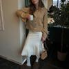 Casual Knit Solid Women Cardigan Fashion Flare Long Sleeve Single Breasted O-neck Female Sweater Autumn Lady Knitwear New