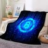 Bitcoin Soft Throw Blanket Game Blanket Bed Throw Blanket Warm Cartoon Printed Bedspread Bed Couch Sofa Birthday Gifts for Boys