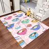 Cute Food Bowls Pattern Carpet Yoga Living Room Room Decor Children's Crawling Mat Doormat Area Rug Games Mat