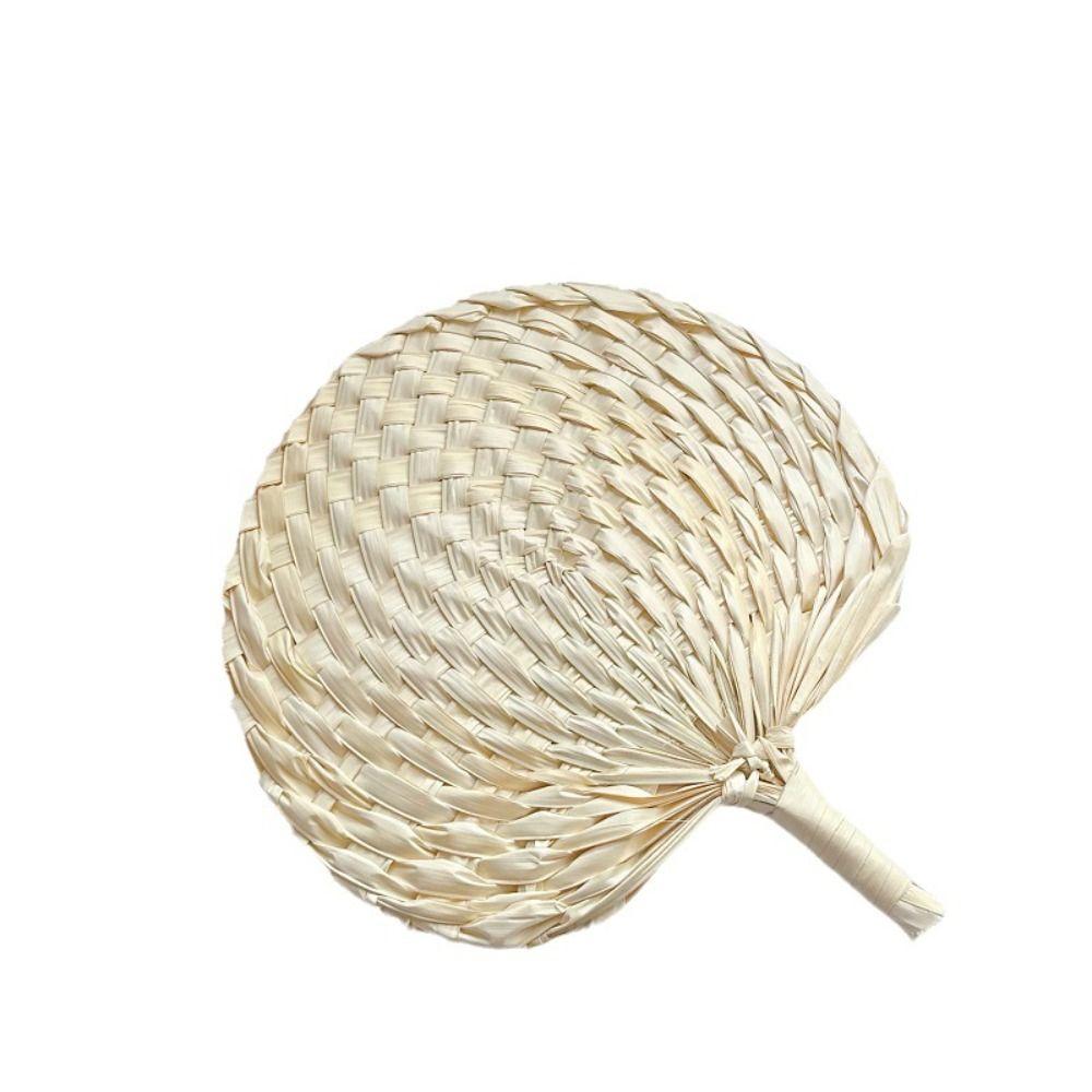 Home Decor Handmade Fan Large Woven Fans High Quality Braided Cattail Hand Fan