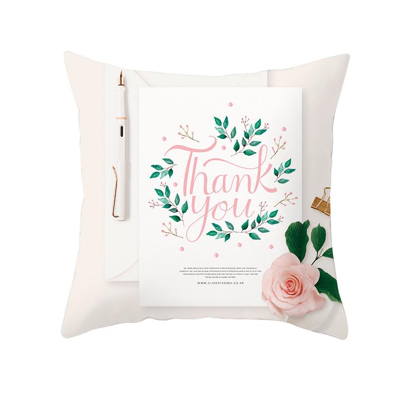 

New Thanksgiving Flowers Pillow Case Home Sofa Car Office Cushion Cover Premium Durable Quality Useful Practical 45 * 45Cm (without pillow core)