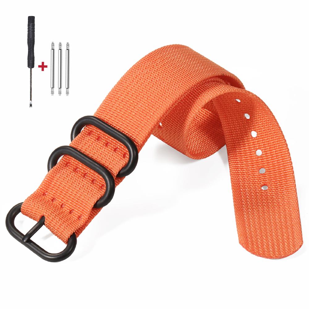 

Многоцветный ремешок для часов нейлоновый черный с кольцевой пряжкой 18/20 мм 22 мм 24 мм полосатый водонепроницаемый сменный аксессуар для часов для мужчин и женщин 24mm