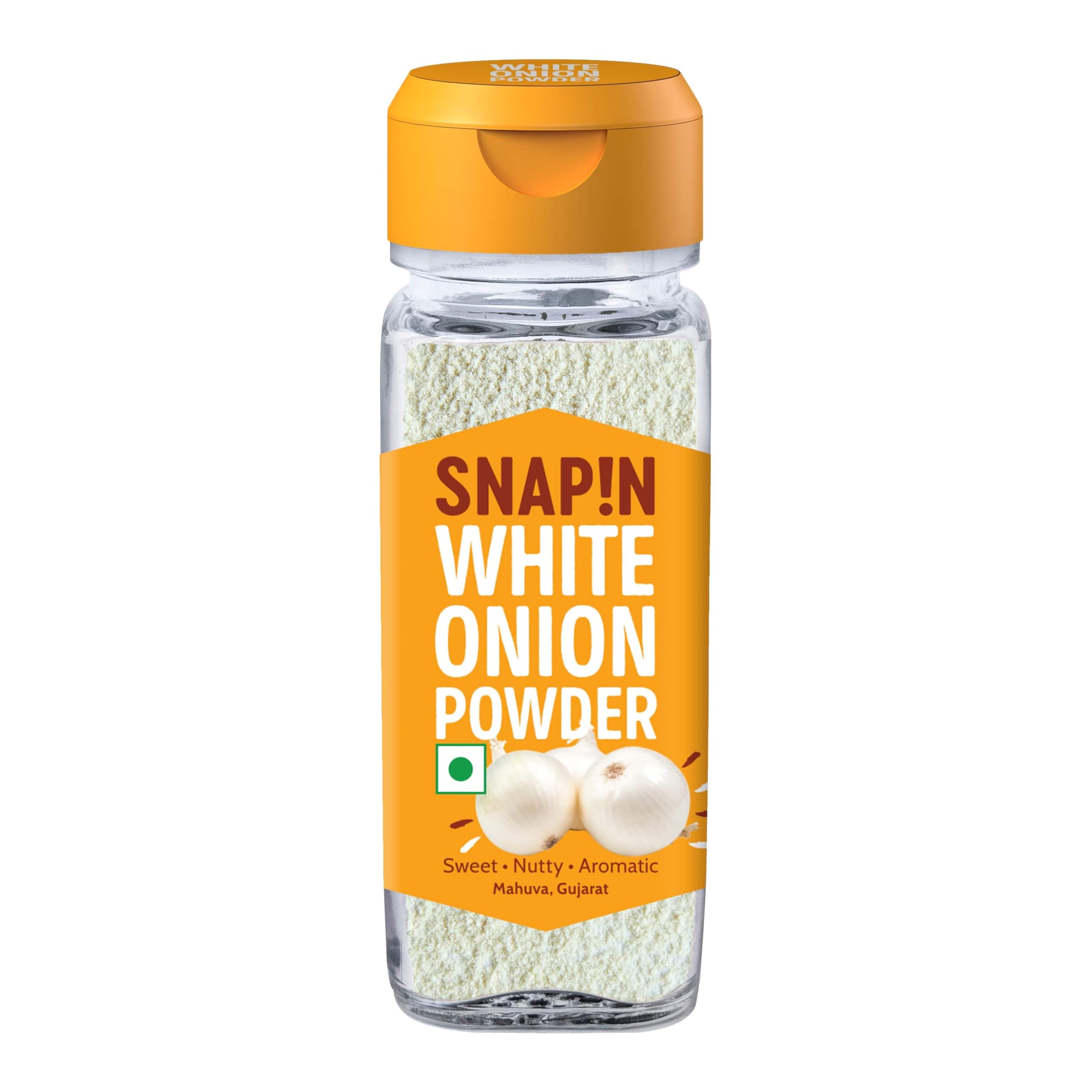 White Onion Powder, (Glass Bottles, Pack of 2, 80g)