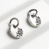 Sterling Silver S925 Double Happiness Round Pendant Thai Silver DIY Handmade Jewelry Charm