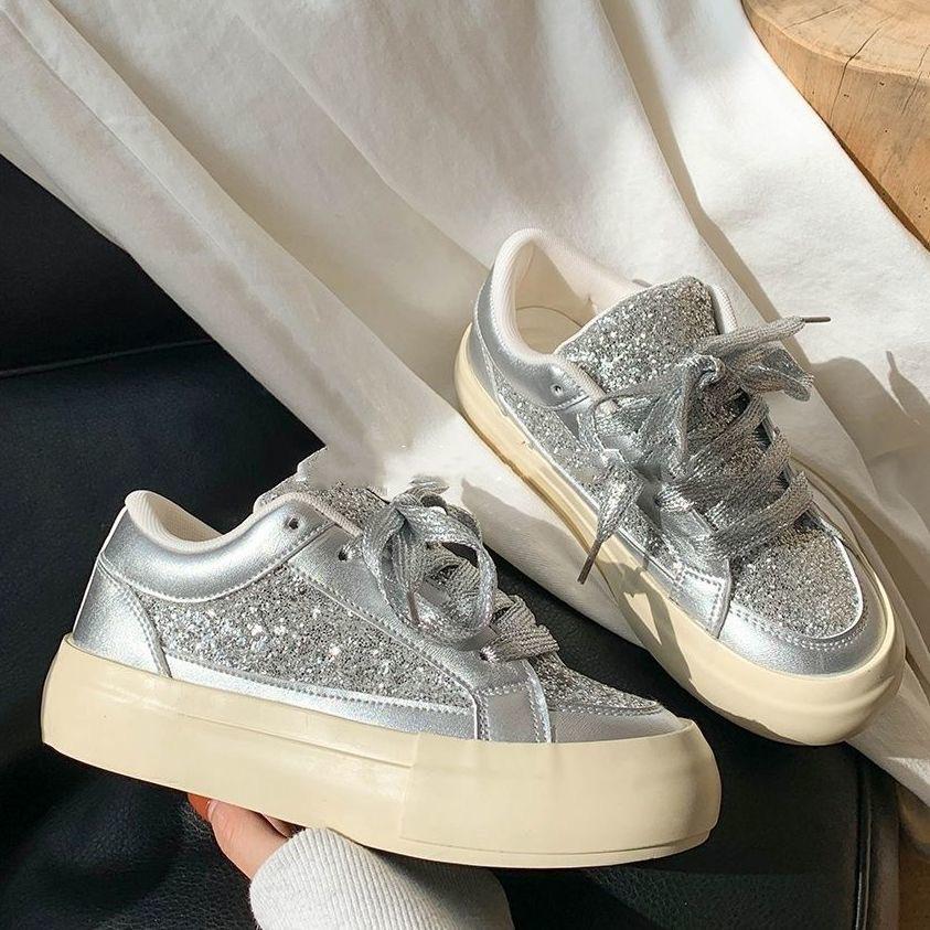 High value niche design sense women's shoes 2024 spring new viral trends versatile thick baseplate shoes casual shoes women