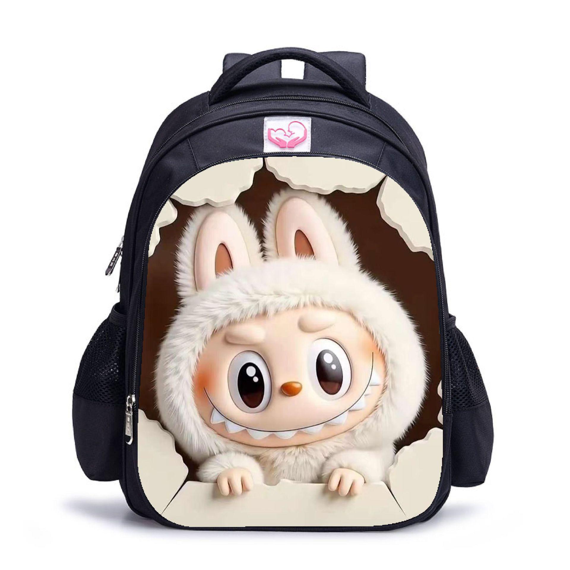 

Labubu модний дитячий шкільний рюкзак для дитячого садка чорний чоловічий та жіночий рюкзак мультяшний студентський рюкзак 5529 S