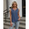 Spring and Summer New Solid Color Round Neck Sleeveless Casual Short-sleeved Vest T-shirt for Women