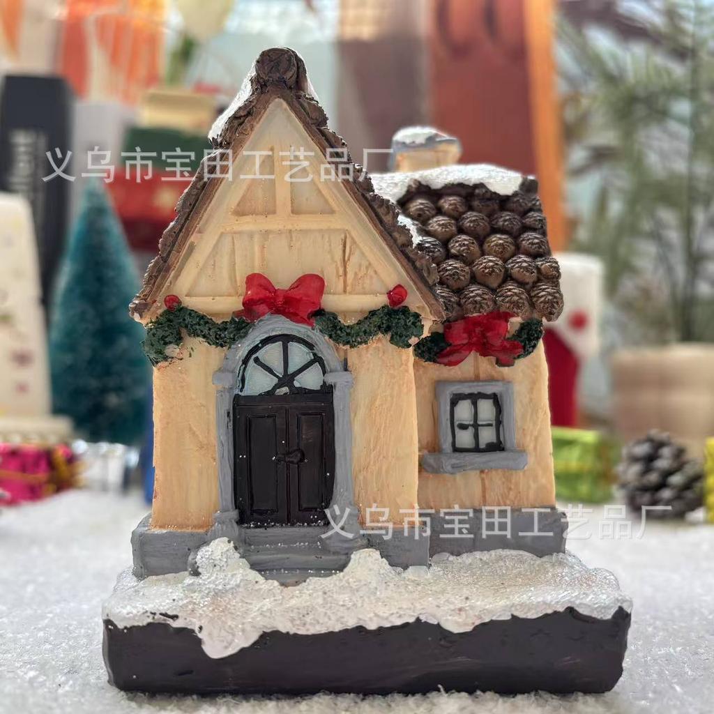 New Christmas Christmas Ornaments Resin Small House Home Decoration Christmas Ornaments Christmas Gifts