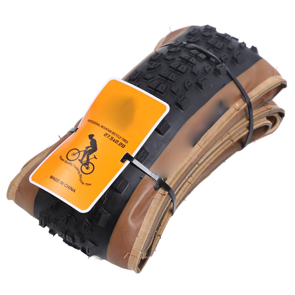 27.5x2.20 Bike Outer Tire Rubber Anti Slip Mountain Road Bike Folding Tire Replacement for Cycling