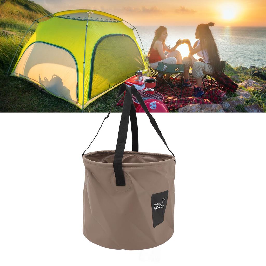 20L Portable Camping Bucket PVC Folding Water Bucket High Capacity Collapsible Container for Outdoor Activities