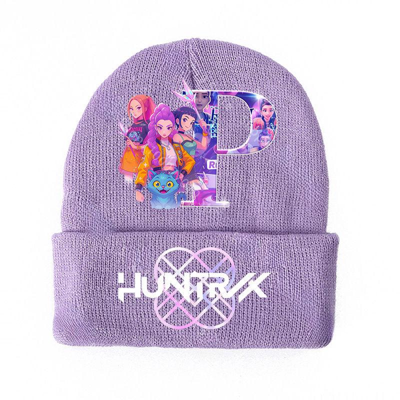 KPop Dem0n Hnuters Strickmützen Winter Warme Winddichte Mütze Anime Beanie Kinder Kinder Mützen
