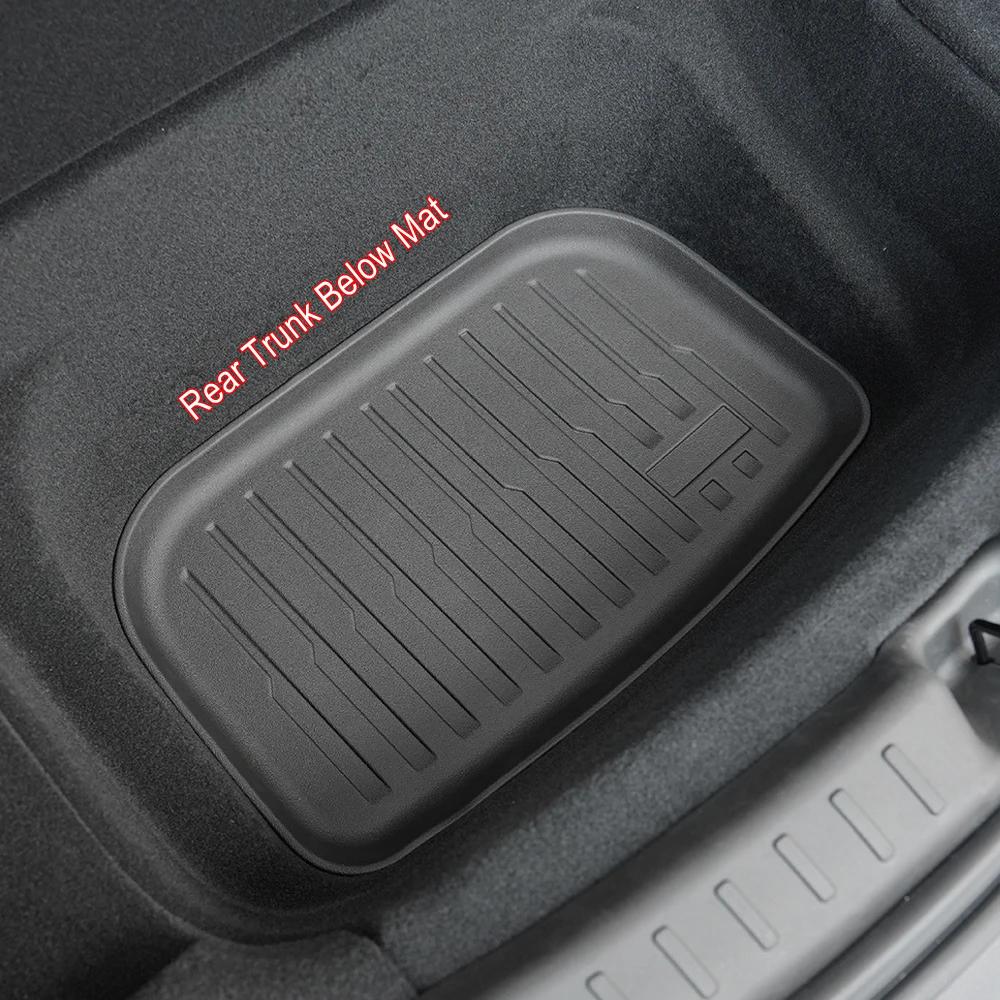 Front Rear Trunk Mat for 2025 2026 Tesla Model Y Juniper Cargo Mat Rear Seat Back Cover SeatBack Liner Pad Protector Accessories