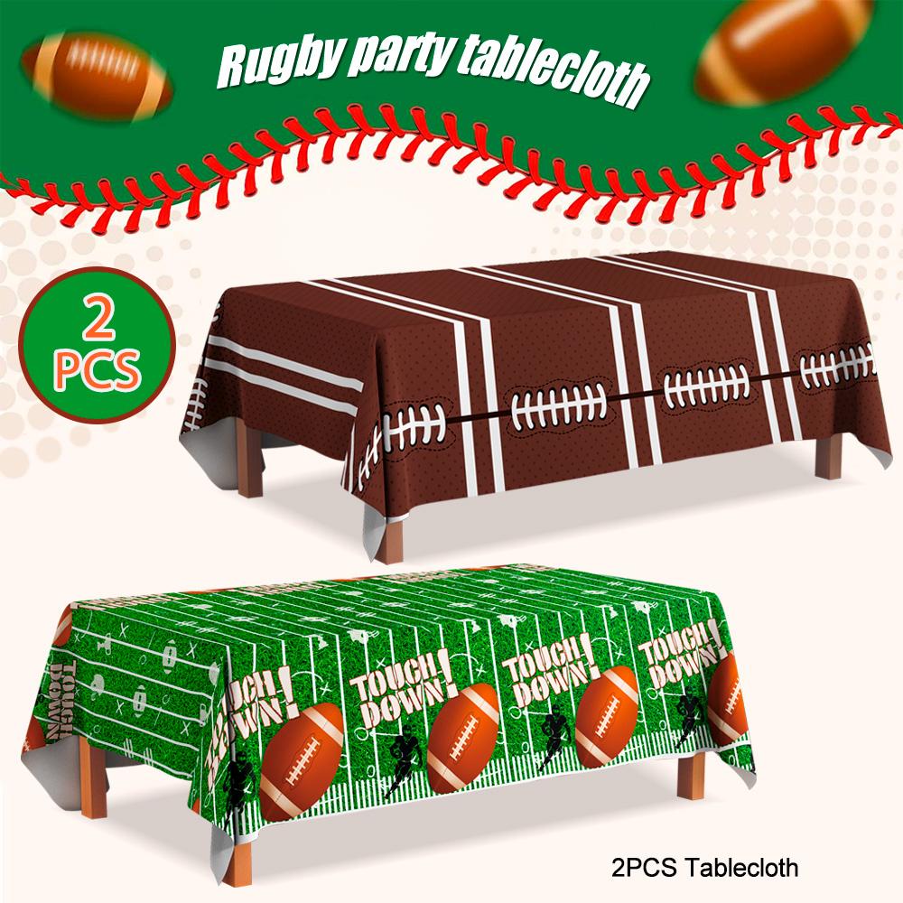 Football Tablecloth 2 Pack Football Party Decorations Party Tablecloths, Football Birthday Party for Tailgate Party Superbowl Decorations
