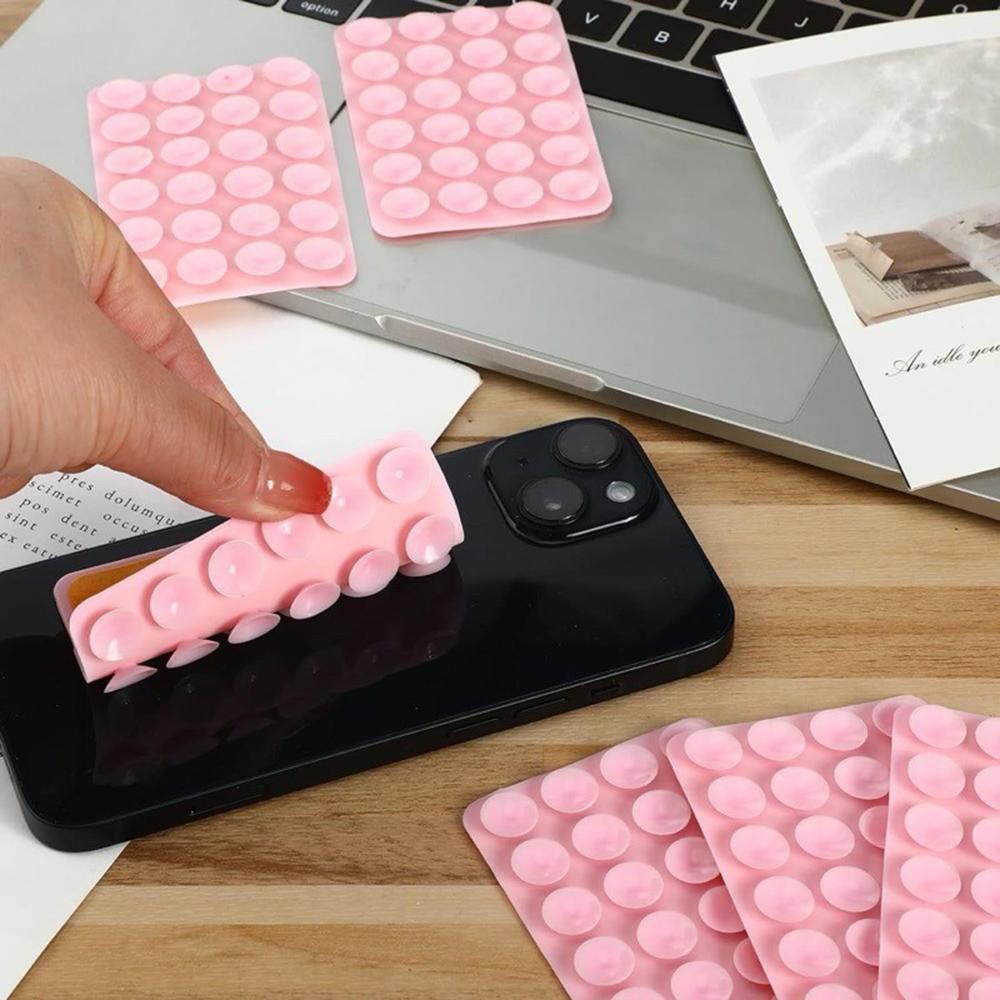 Cukrová barva Měkký silikonový přísavka Přísavky Mobilní telefon Tablet Zavazadla Přísavka Univerzální nabíječka Kožené pouzdro
