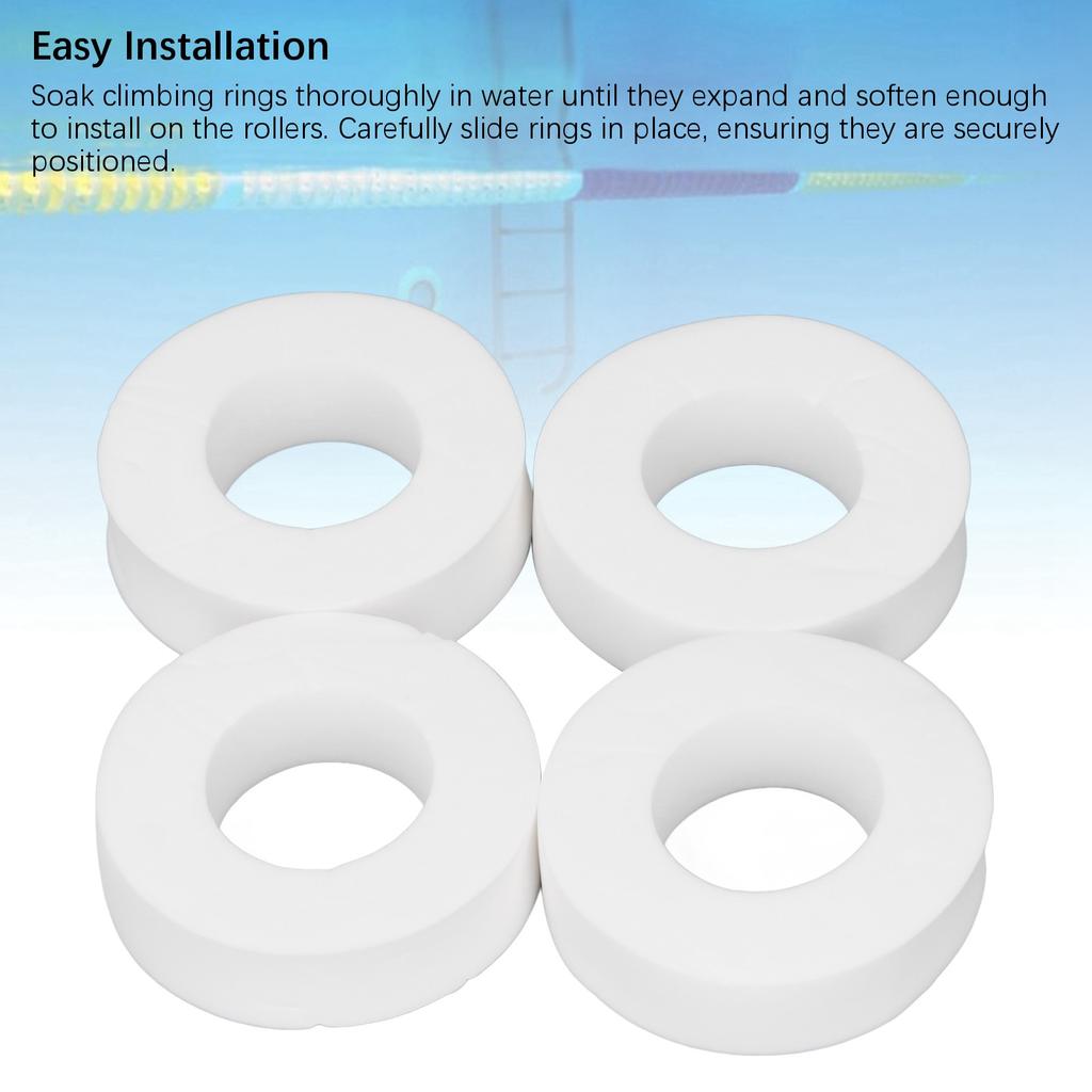 4PCS Pool Cleaner Climbing Rings PVA Swimming Pool Climbing Wheels Rings Replacements for Dolphin M200M400M500
