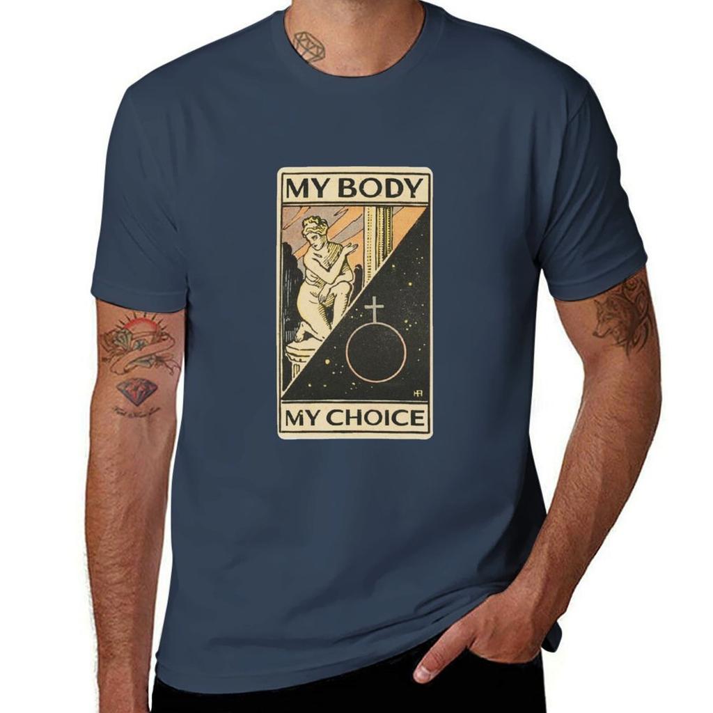 My Body My Choice Antique Tarot Card Tshirt Soft Stretch Short Sleeve Top Tshirt