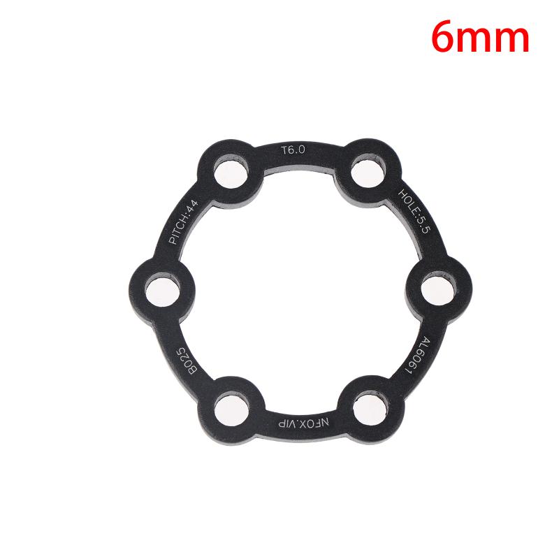 Disco Freno Scooter Elettrico Guarnizioni da 3 mm Bicicletta 6 Fori Rondelle da 2 mm Mozzo da 4 mm Riser Mozzo a Fiore 5/6 mm Rondella Nera per Bicicletta