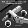 Mini 1/4" Double End Quick Socket Ratchet Wrench Screwdriver Bit Driver Quick Release Hand Tool