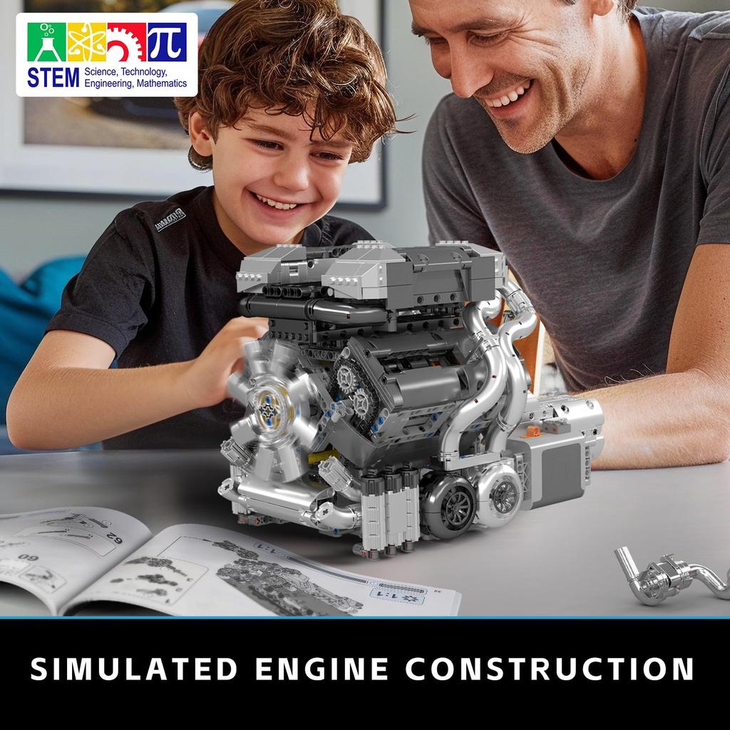Mould King 10201 W16 Adult Internal Combustion Engine Building Kit