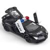 1:32 Alloy Lp740 Police Cars Model Diecast Toys 3 Doors Opened Vehicle Wheel Pull Back Rubber Tires Toy Car Boy Decoration Gifts