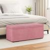Pink Stool 101 X 41 X 40 Cm Velvet and Engineered Wood