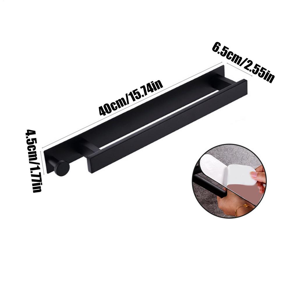 

Towel Bar No Drill Stainless Steel Washcloth Rack Hand Towel Holder for Homeowners Renters Apartment Hotel Dormitory Shower Area
