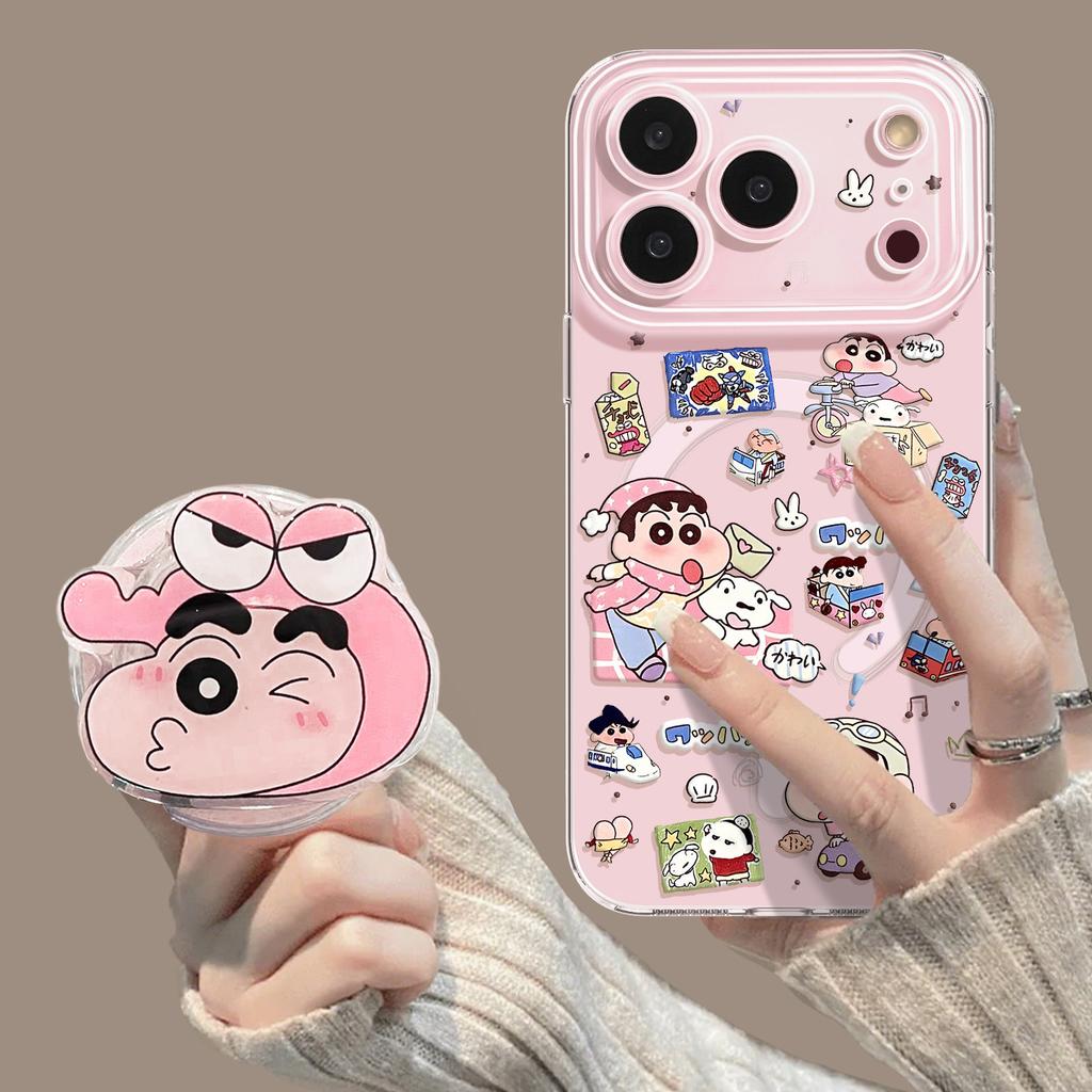 Cartoon Character for Apple 17promax Cute 16 Magnetic Suction 15 Bracket 14 Female 13iphone12 Mobile Phone Case