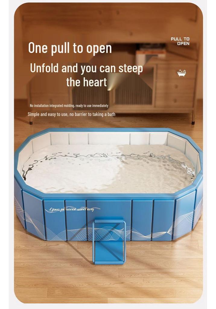 Portable Adult Ice Bath Tub: No Installation or Inflation Needed, Full Body, Large Size, Foldable